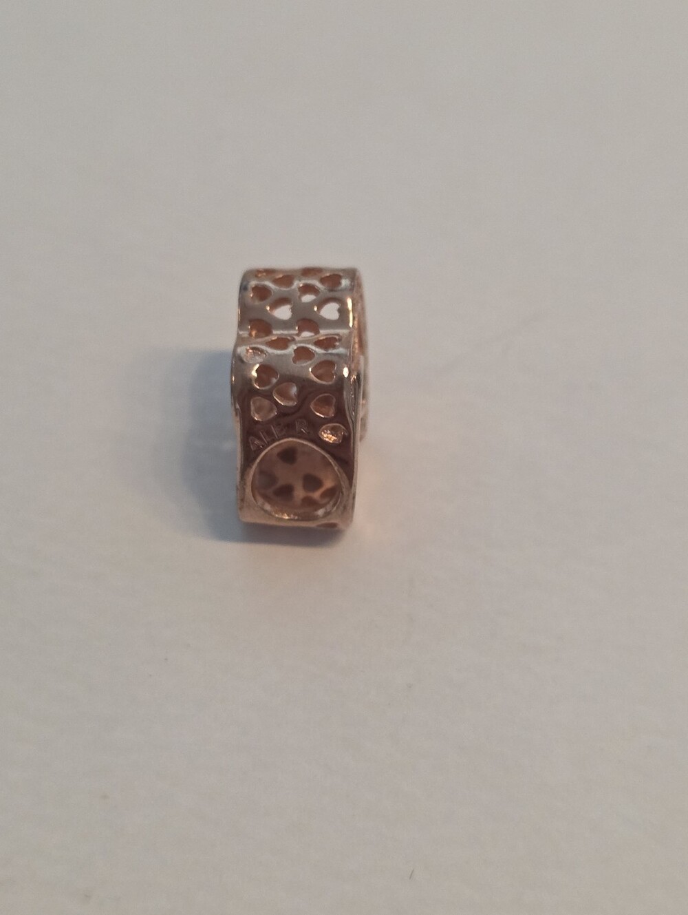 PANDORA Rose interlocked hearts charm with clear cubic zirconia - Picture 6 of 7